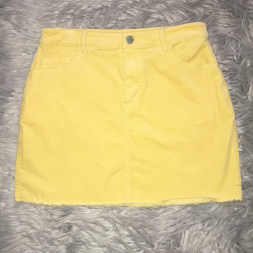 Cute Yellow Corduroy skirt